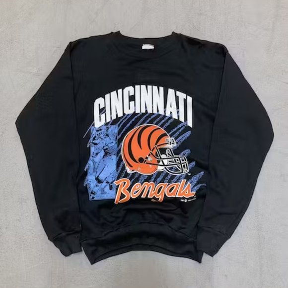 1998 Crazy Vintage 90s Cincinnati Bengals N FL Crewneck Sweatshirt shirt - Picture 1 of 2